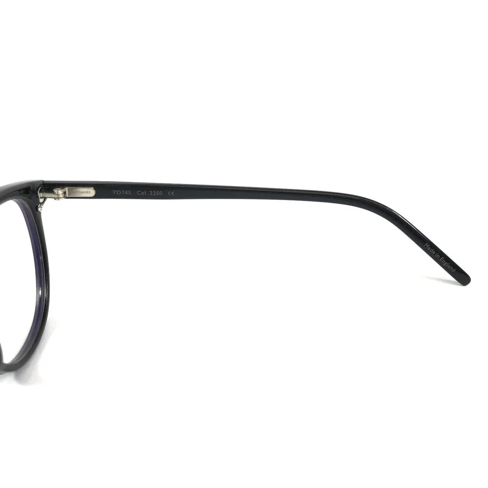 Tom Davies Eyeglasses Frames TD745 Col. 2250 Polished Shiny Black 48-20-140